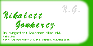 nikolett gompercz business card